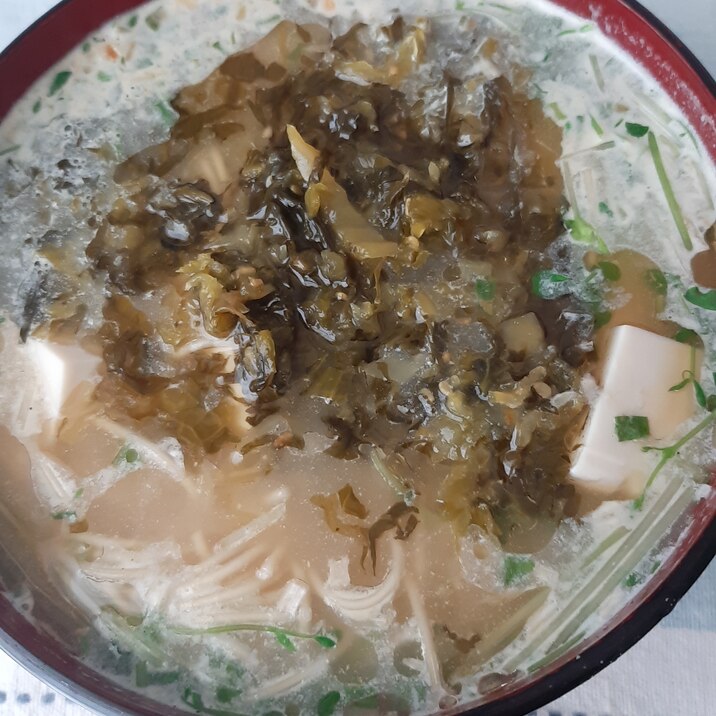 ピリ辛高菜の豆腐ラーメン